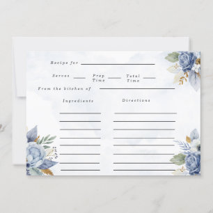 Staubiges Navy Blau Gold Aquarell Pfingstrose Chic Einladung