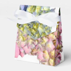 Staubiges rosa blau gelb grün florales Hortensien Geschenkschachtel