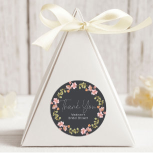 Staubiges Rosa Lila Blumenhochzeit Runder Aufkleber