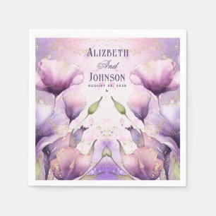 Staubiges Rosa und ländliche rustikale Rosenhochze Serviette