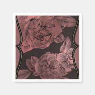 Staubiges Rosa Vintage Roségold Eleganter Glam Mau Serviette