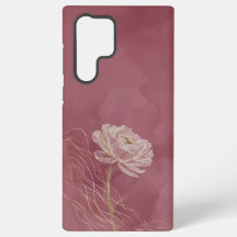Staubiges Roségold Florale Linienkunst Elegant