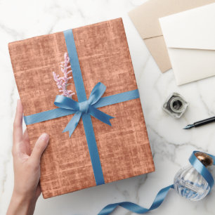 Stauborange Leinen Geschenkpapier