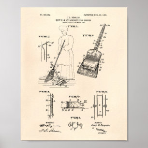 Staubpfanne 1905 Patent Art Old Peper Poster