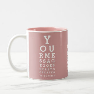 Staubrosa benutzerdefinierte Nachricht Lustige Seh Zweifarbige Tasse