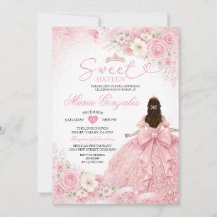 Staubrosa Blumen Charra Prinzessin Sweet Sixteen Einladung