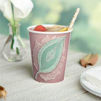 Staubrosa Design-Kunst AI Pappbecher