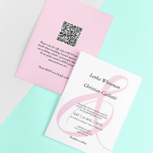 Staubrosa Et-Zeichen QR-Code Hochzeit Einladung