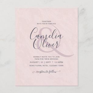 Staubrosa Hochzeitseinladungen Modern Budget Flyer