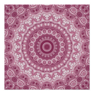 Staubrosa-Mandala-Musterdesign Poster