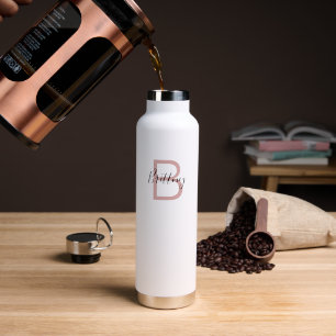 Staubrosa personalisiertes Monogramm Trinkflasche