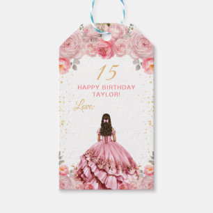 Staubrosa Prinzessin Quinceañera Herzlichen Glückw Geschenkanhänger