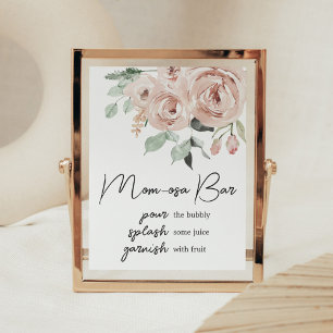 Staubrosa Rose Es ist ein Mädchen Baby Shower Mom Poster
