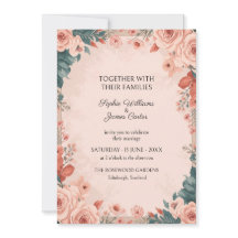 Staubrosa Rosengarten-Hochzeitseinladung