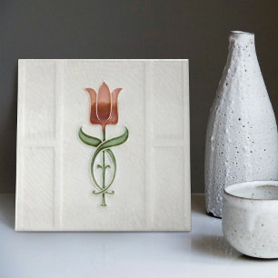 Staubrosa Tulpen-Wanddekoration Nouveau Art Gibbon Fliese