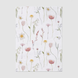 Staubrosa Wildblumen-Aquarell Seidenpapier