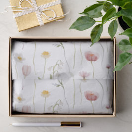 Staubrosa Wildblumen-Aquarell Seidenpapier