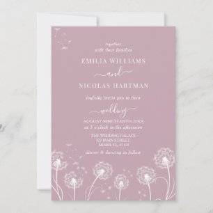 Staubrosa Wildblumen Boho Hochzeitseinladung Einladung