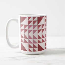 Staubrosafarbenes geometrisches Quiltmuster Kaffee Kaffeetasse