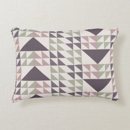 Staubrosafarbenes geometrisches Quiltmuster-Wurfki Dekokissen