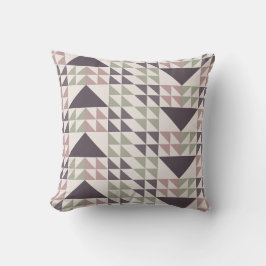 Staubrosafarbenes geometrisches Quiltmuster-Wurfki Kissen