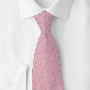 Staubrosafarbenes Paisley Krawatte