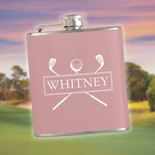 Staubrose Personalisierte Namensschläger und Ball Flachmann