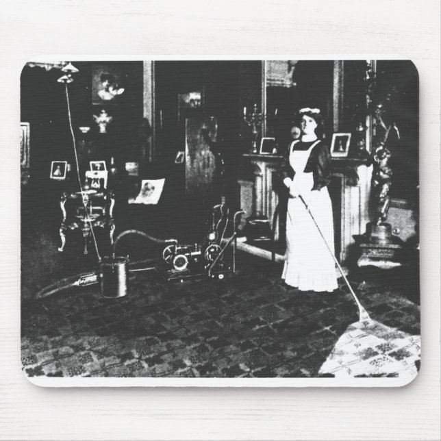 Staubsauger bei der Arbeit Mousepad (Vorne)