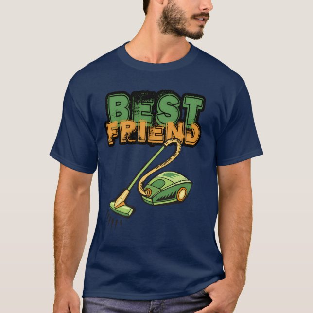 Staubsauger Best Friend Retro T-Shirt (Vorderseite)