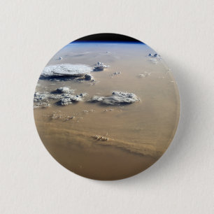 Staubsturm über die Sandmeere der Wüste Sahara. Button