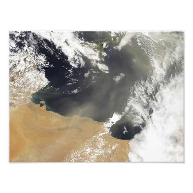 Staubwolken, die vor der nordafrikanischen Küste w Fotodruck (Vorne)