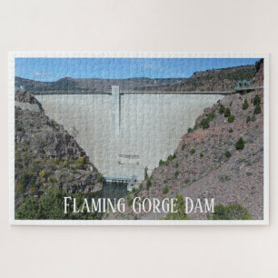 Staudamm am Flaming Gorge Reservoir von Utah Fotog