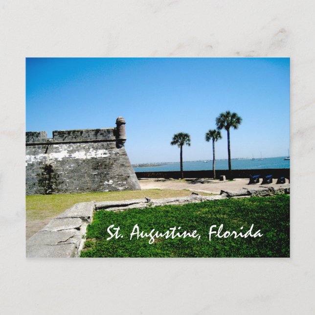 Staugustinefort, St. Augustine, Florida Postkarte (Vorderseite)