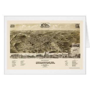Staunton, carte panoramique de VA - 1891