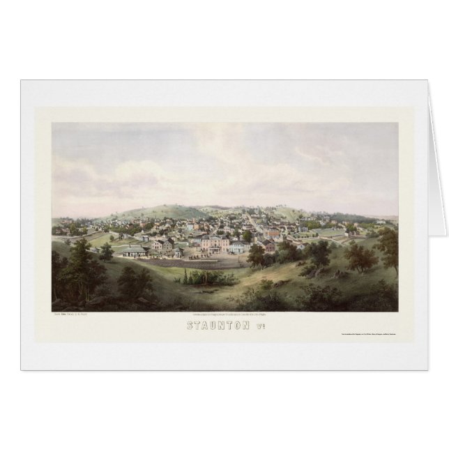 Staunton, panoramische Karte VA - 1857 (Vorderseite (Horizontal))