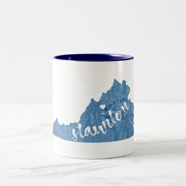 Staunton Virginia Wood Grain Zweifarbige Tasse (Mittel)