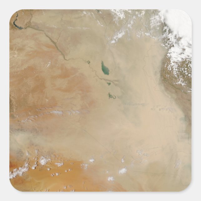 Stausturm im Nahen Osten Quadratischer Aufkleber (Vorderseite)