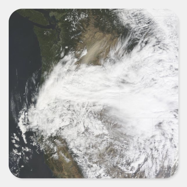 Stausturm im Osten Washingtons, USA Quadratischer Aufkleber (Vorderseite)