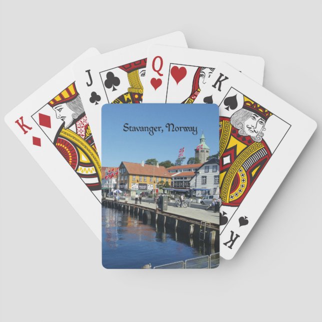 Stavanger, landschaftliches Foto in Norwegen, SPIE Spielkarten (Rückseite)