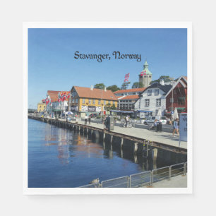 Stavanger, Norwegen, landschaftliches Foto Serviette