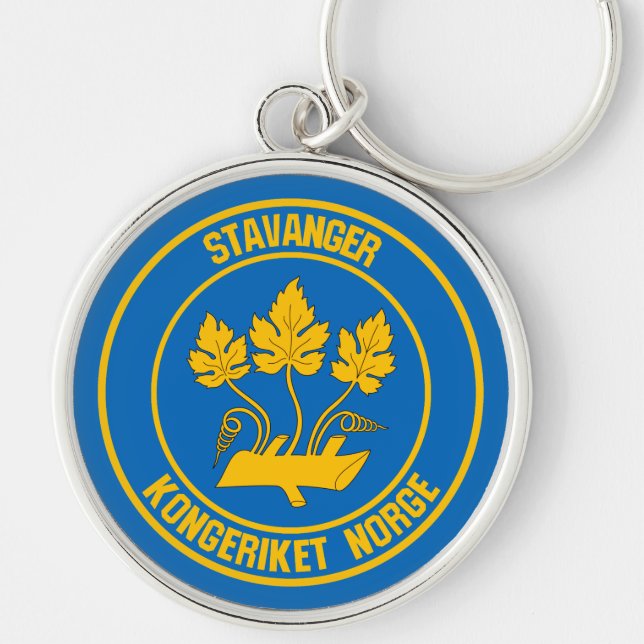 Stavanger Round Emblem Schlüsselanhänger (Vorne)