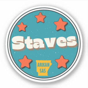 Staves, Arkansas  Autocollant