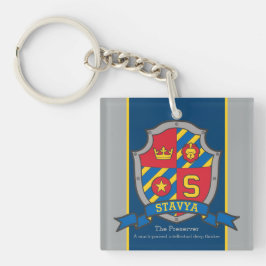 Stavya Name bedeutet Buchstabe S Ritter Wappen Bra Schlüsselanhänger