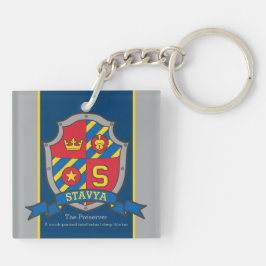 Stavya Name bedeutet Buchstabe S Ritter Wappen Bra Schlüsselanhänger