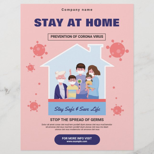 Stay At Home Campaign Flyer (Vorne)