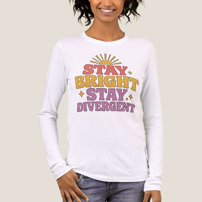 Stay Bright, Stay Divergent Tri-Blend Shirt (Vorderseite)
