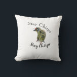 Stay Chirp Bird Nature Art Illustration Throw Pill Kissen<br><div class="desc">Transform your living space into a restorative sanctuary with this artist-curated throw pillow from our Stay Chirp collection. Designed for the modern bird enthusiast and those who follow the viral "Bird Theory" of emotional presence, this illustration captures the delicate beauty of avian life in a sophisticated, minimalist style. Whether you...</div>