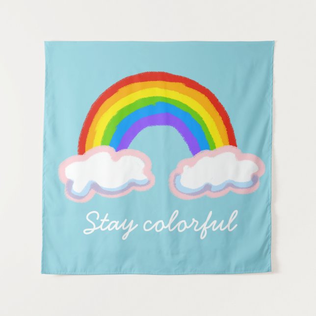 Stay colorful wandteppich (Vorderseite)