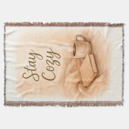 Stay cozy Throw Blanket Decke