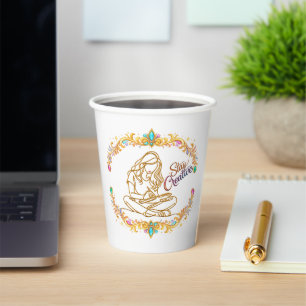 Stay Creative Gold Line Art 8oz Papiertasse Küns Pappbecher